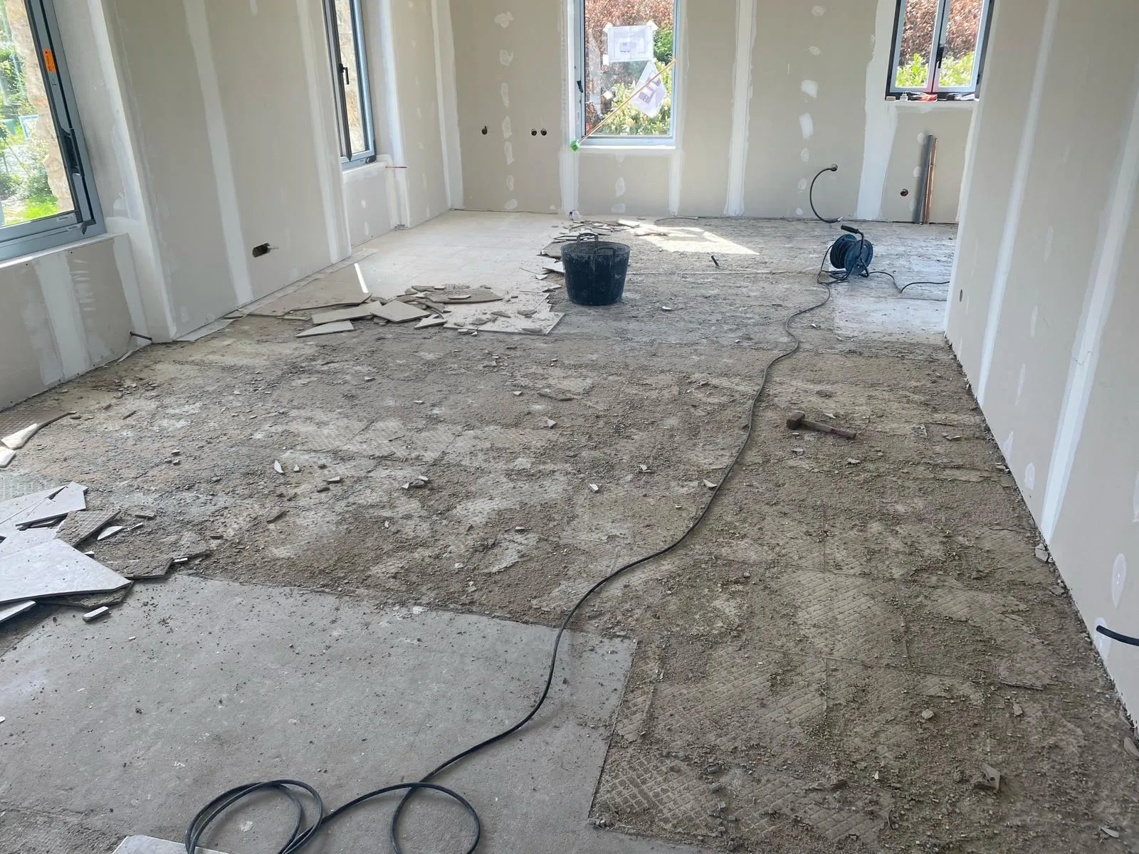 Sol avant rénovation carrelage