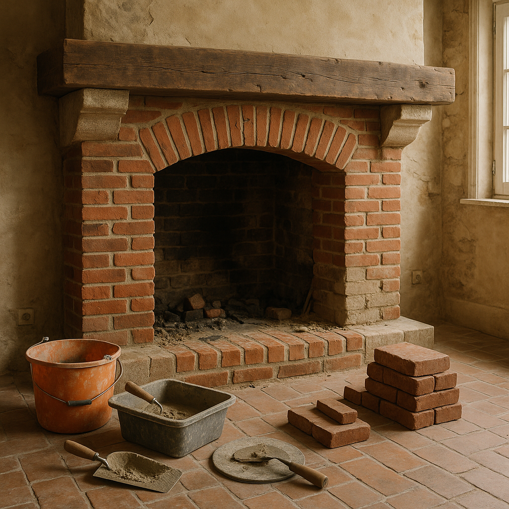 Comment restaurer une vieille cheminée en brique en Seine-et-Marne