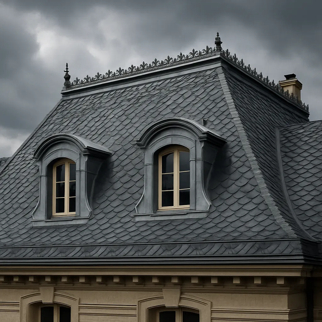 Couvreur travaillant sur une toiture à Nemours