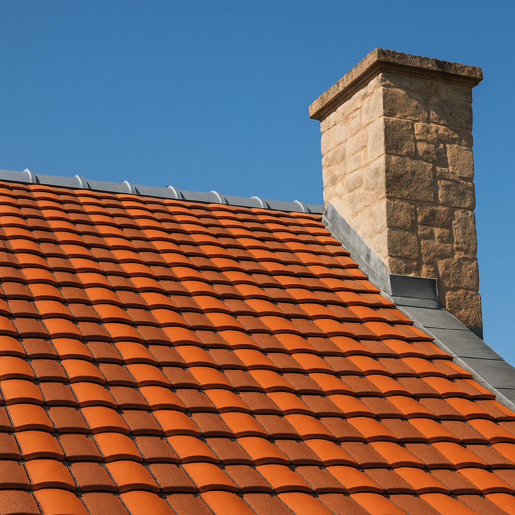 Artisan couvreur sur un toit en Seine-et-Marne